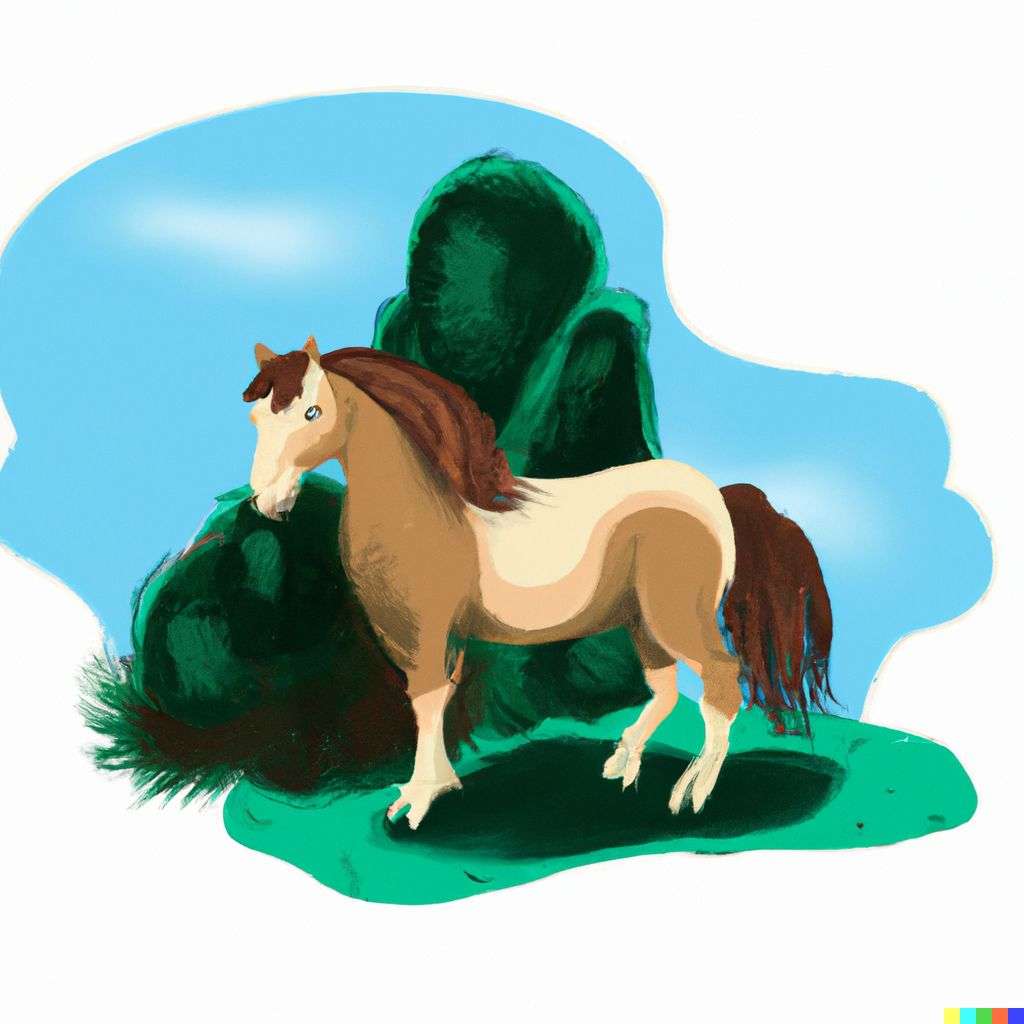 a horse, children's book illustration